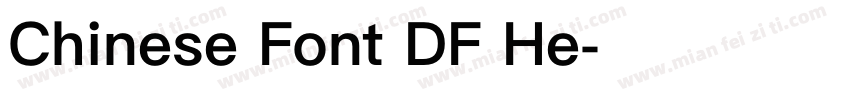 Chinese Font DF He字体转换